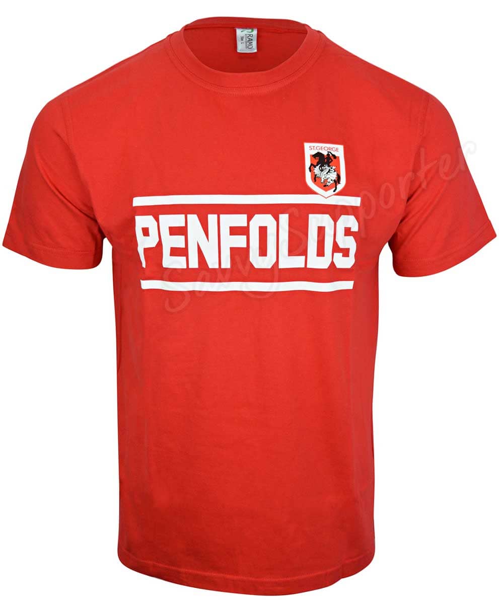 St George Dragons NRL Mens 1979 Cotton Retro Tee St George Dragons NRL Mens 1979 Cotton Retro Tee