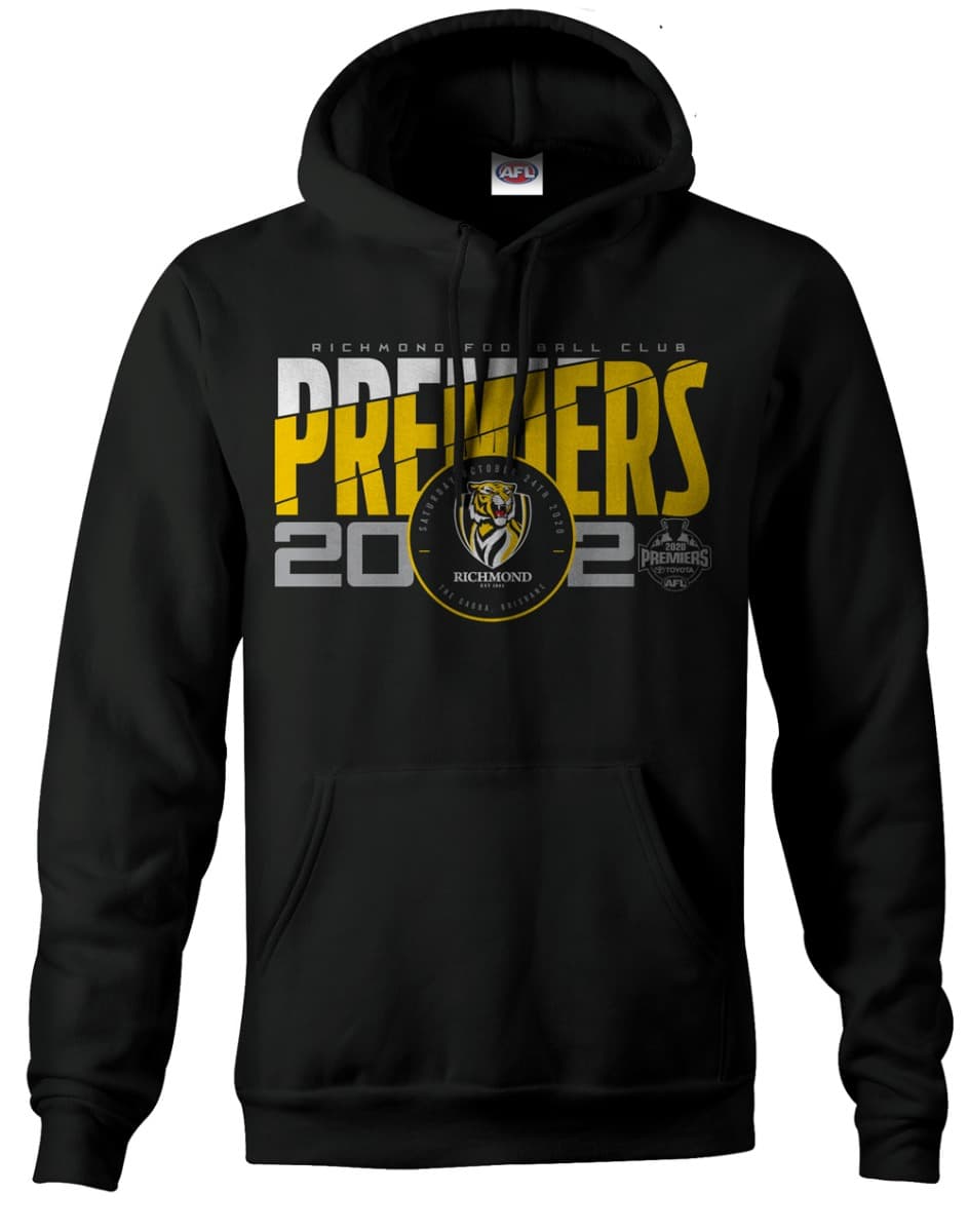 Richmond Tigers 2020 AFL Mens Premiers Hood Richmond Tigers 2020 AFL Mens Premiers Hood
