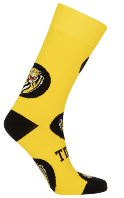 Richmond Tigers AFL Adults Logo Dots Socks 50% OFF