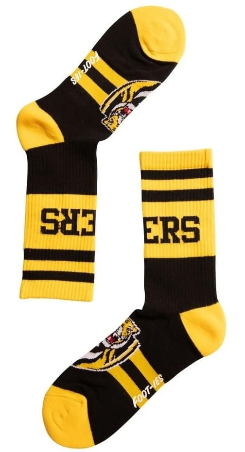 Richmond Tigers AFL Adults Sport Crew Socks 2 Pack