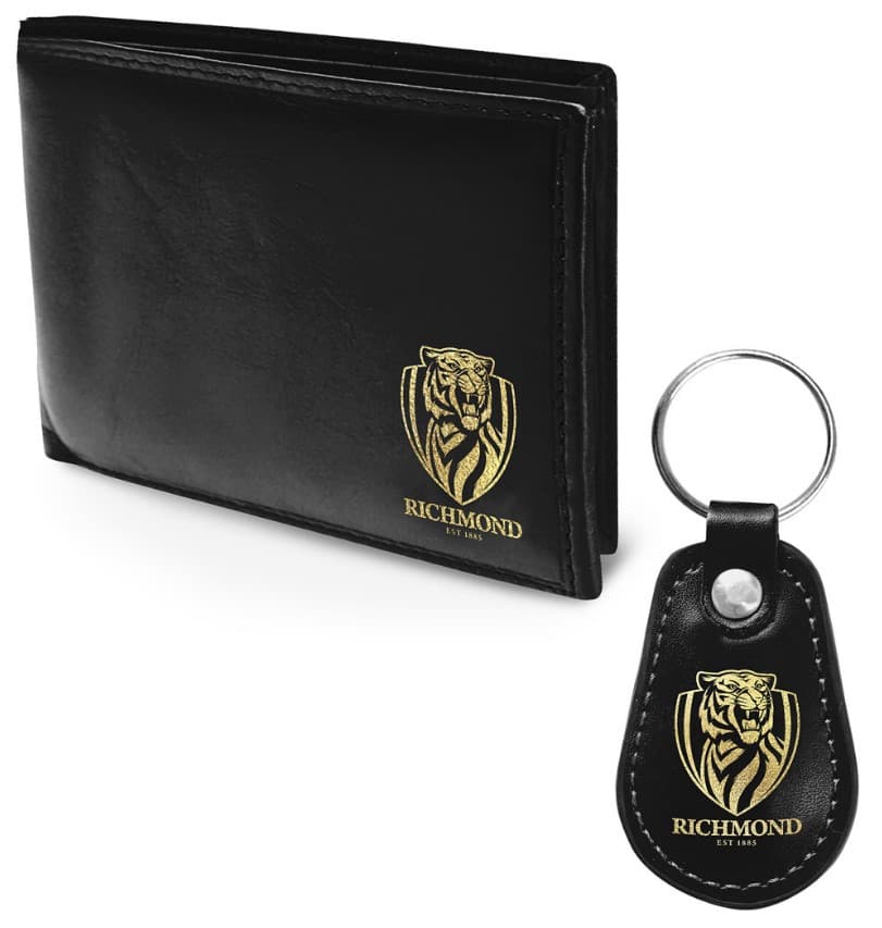 Richmond Tigers AFL Wallet and Keyring Gift Set Richmond Tigers AFL Wallet and Keyring Gift Set
