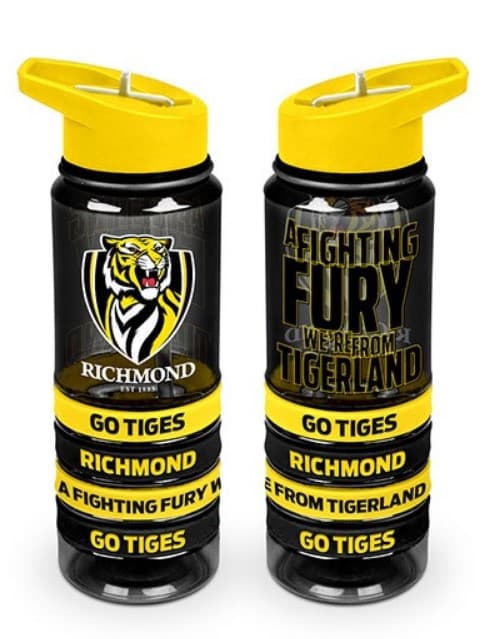 Richmond Tigers AFL 650ml Tritan Bottle with Bands Richmond Tigers AFL 650ml Tritan Bottle with Bands