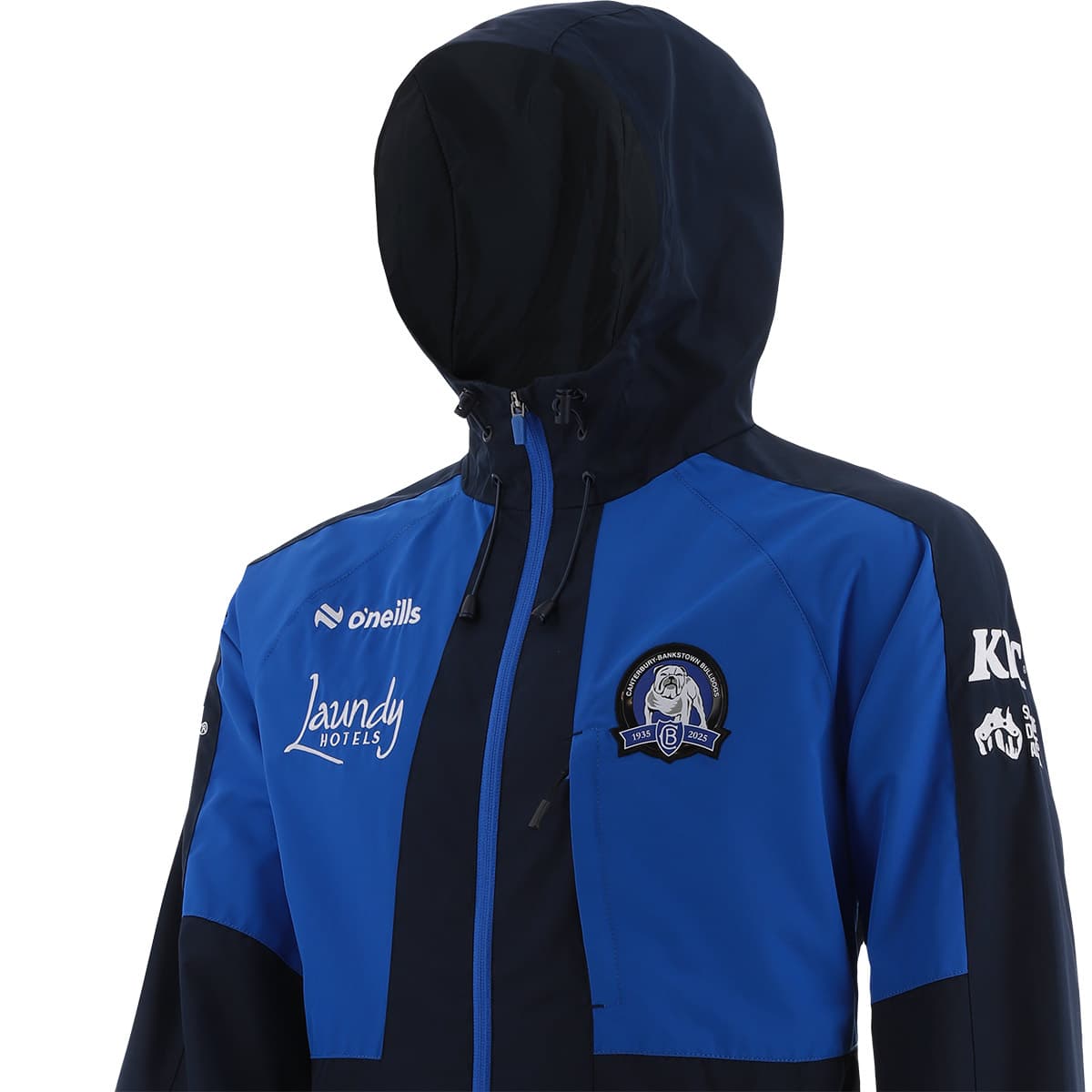 Canterbury Bulldogs 2025 NRL Mens Hooded Rain Jacket