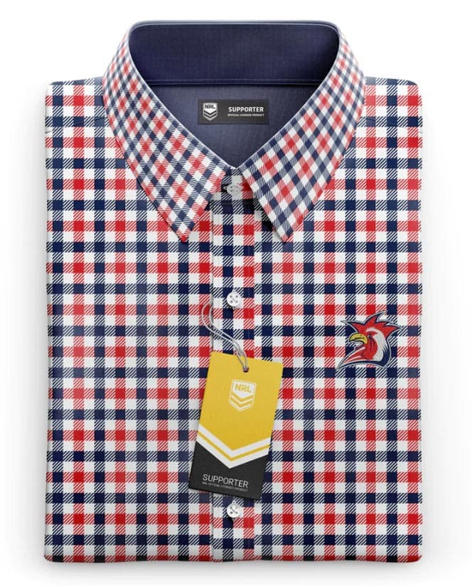 Sydney Roosters NRL Mens Dawson Business Shirt