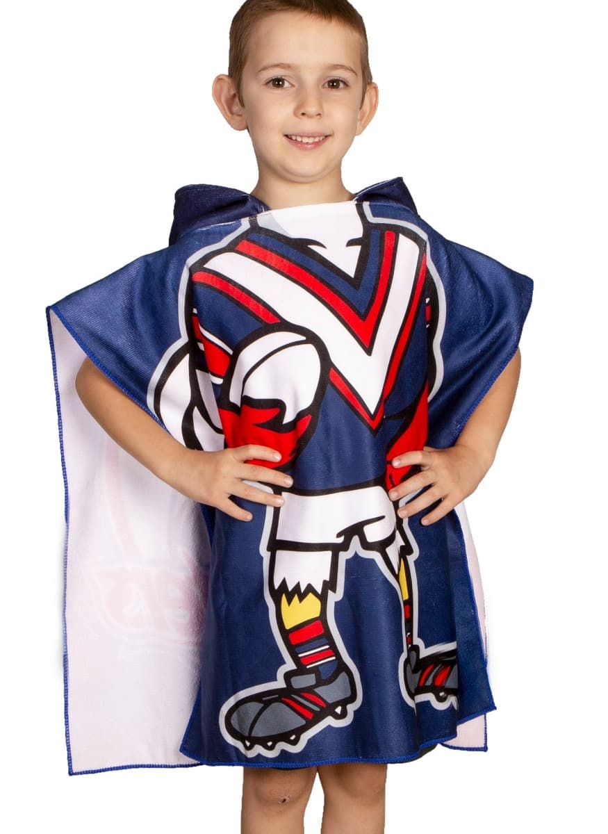 Sydney Roosters Kids Hooded Beach Towel