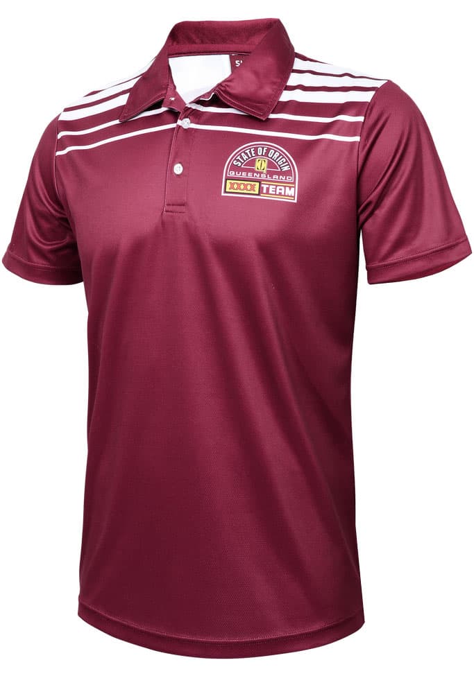 QLD Maroons 2023 State of Origin Mens Retro Polo Shirt