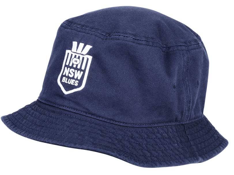 NSW Blues State of Origin Navy Washed Twill Bucket Hat Size L/XL