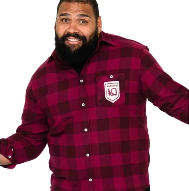 QLD Maroons State of Origin Mens 'Axeman' Flannel Shirt