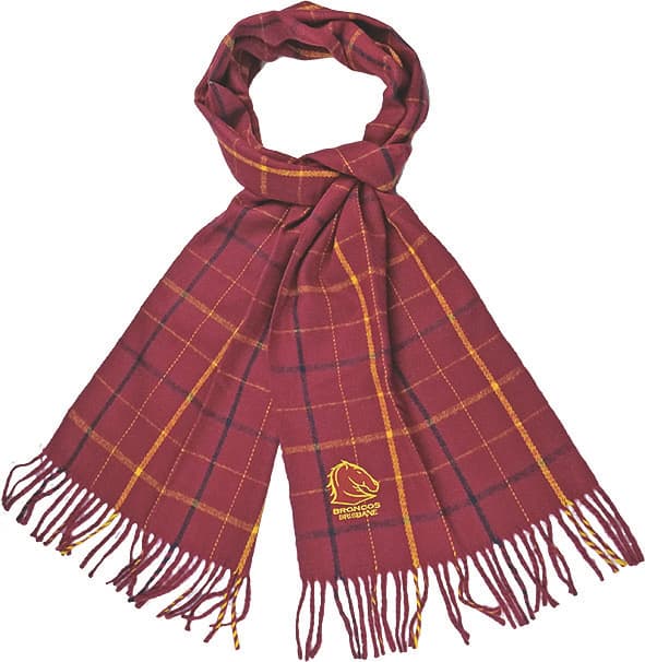 Brisbane Broncos NRL Ladies Tartan Scarf