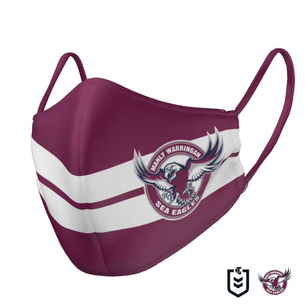 Manly Sea Eagles NRL Reversible Face Mask
