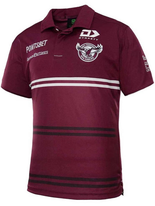 Manly Sea Eagles NRL Mens Maroon Media Polo Shirt Manly Sea Eagles NRL Mens Maroon Media Polo Shirt