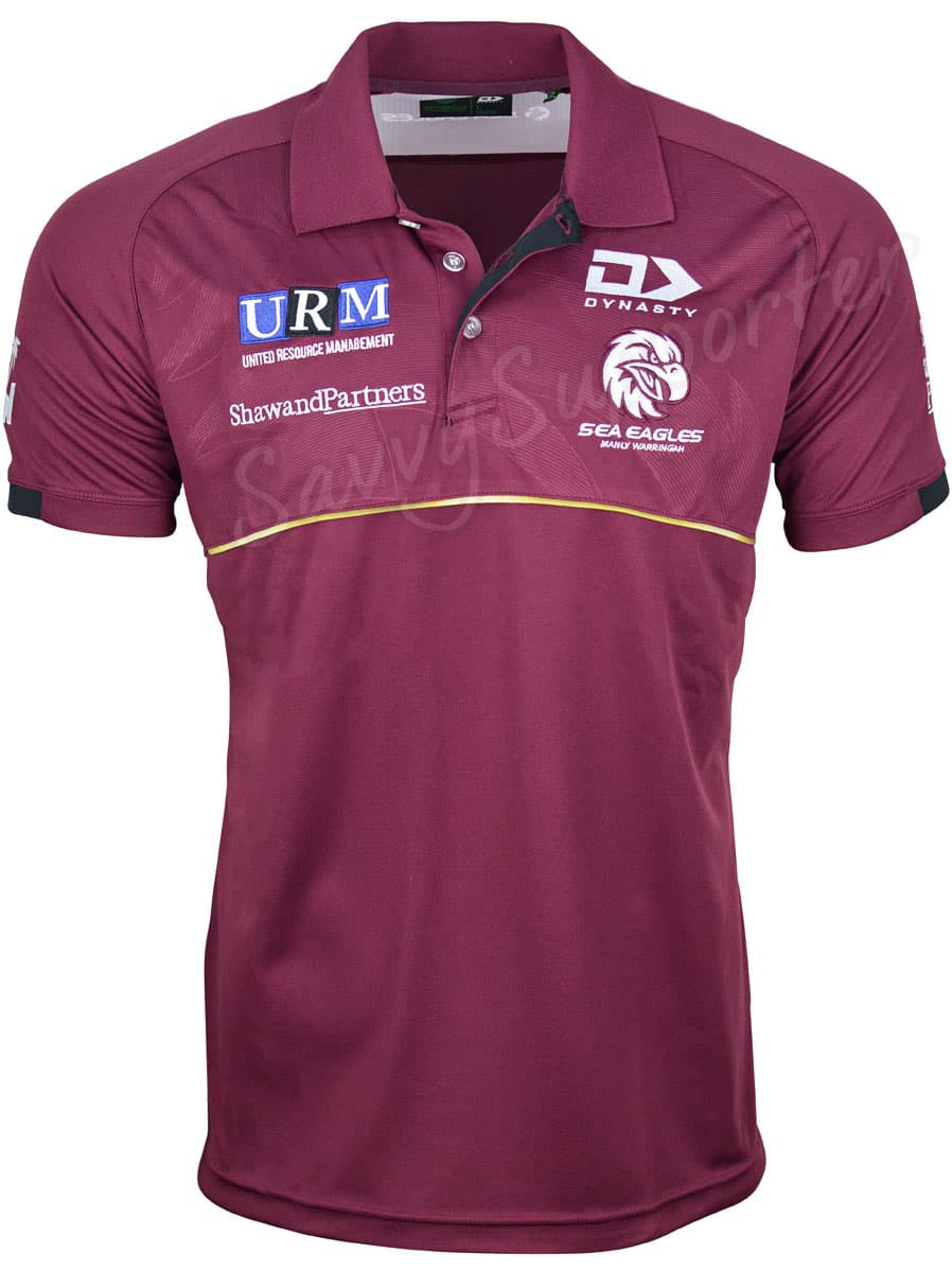 Manly Sea Eagles 2025 NRL Mens Alternate Media Polo Shirt
