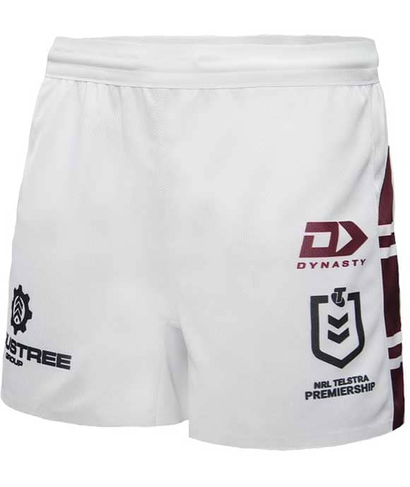Manly Sea Eagles NRL Mens White Home Shorts