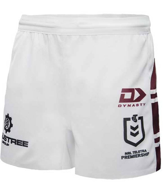Manly Sea Eagles NRL Mens White Home Shorts Manly Sea Eagles NRL Mens White Home Shorts