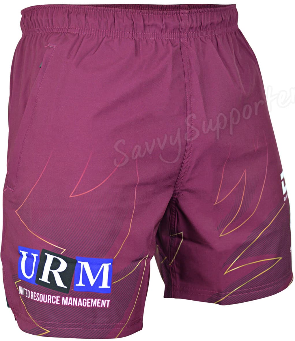 Manly Sea Eagles 2025 NRL Mens Maroon Gym Shorts