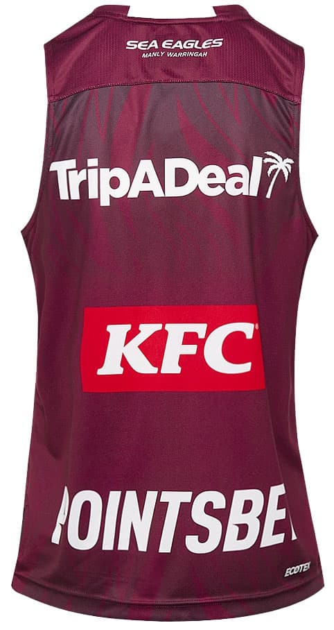 Manly Sea Eagles 2024 NRL Mens Maroon Training Singlet