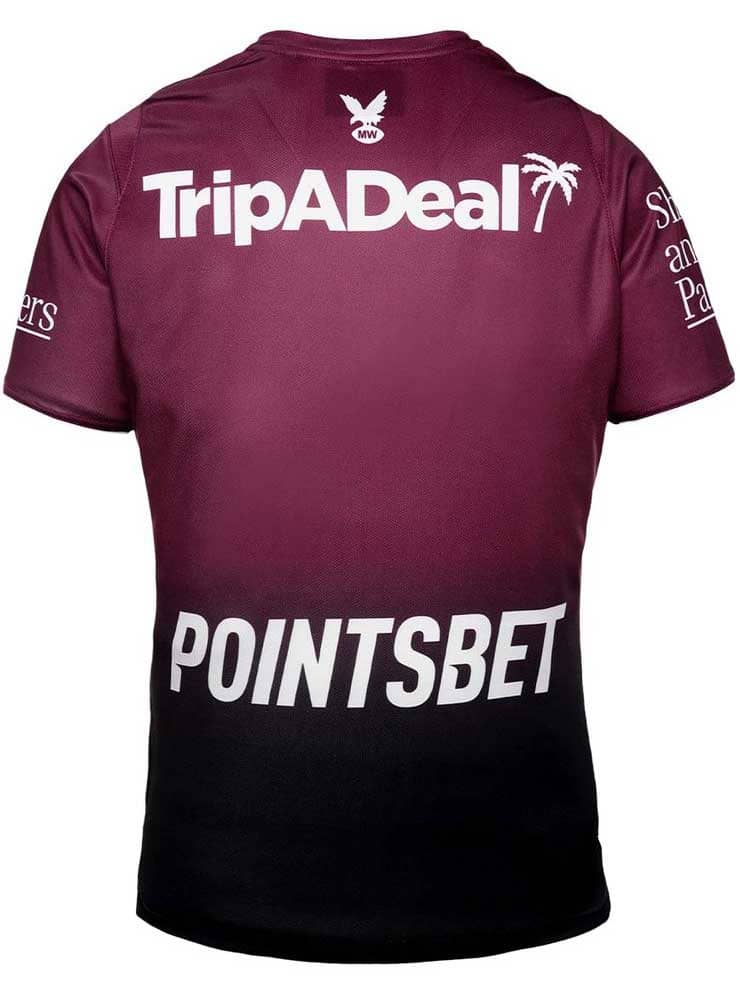 Manly Sea Eagles NRL Mens Maroon Training Shirt