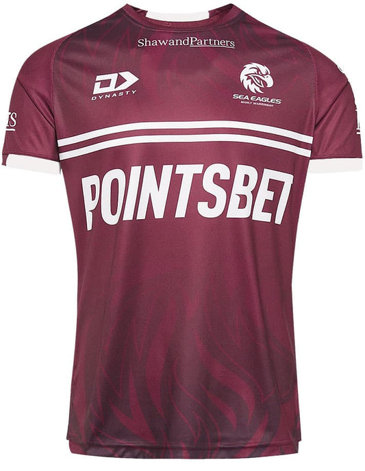 Manly Sea Eagles 2024 NRL Mens Maroon Training Shirt Manly Sea Eagles 2024 NRL Mens Maroon Training Shirt