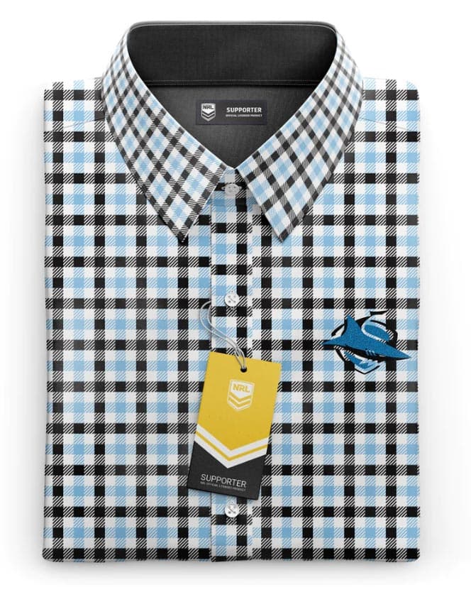Cronulla Sharks NRL Mens Dawson Business Shirt