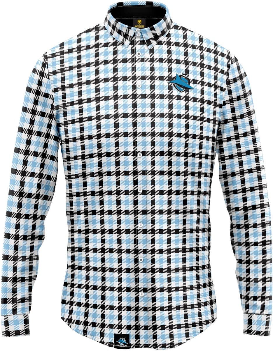 Cronulla Sharks NRL Mens Dawson Business Shirt