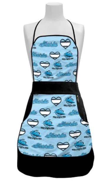 Cronulla Sharks NRL Ladies Retro Apron Cronulla Sharks NRL Ladies Retro Apron