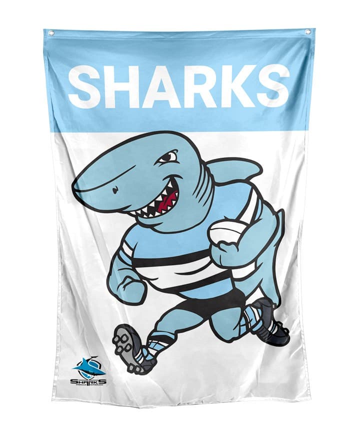 Cronulla Sharks NRL Mascot Wall Flag Cronulla Sharks NRL Mascot Wall Flag