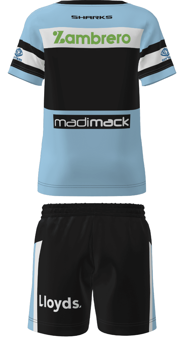 Cronulla Sharks 2023 NRL Toddler Home Jersey + Shorts