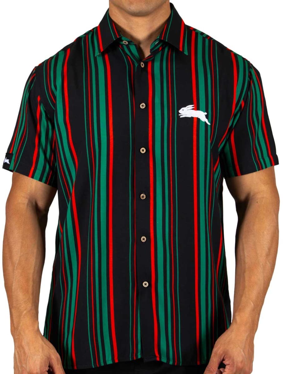 South Sydney Rabbitohs 2025 NRL Mens Sorrento Party Shirt South Sydney Rabbitohs 2025 NRL Mens Sorrento Party Shirt