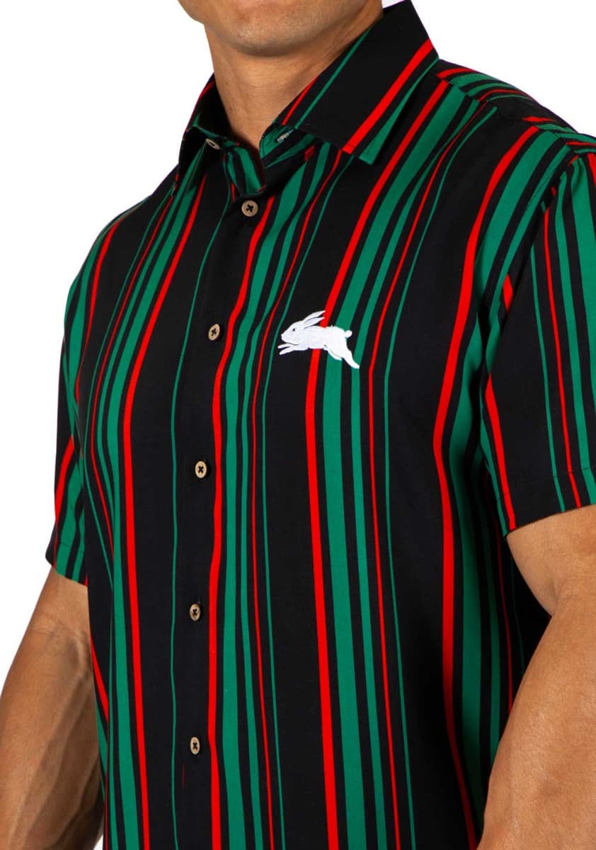 South Sydney Rabbitohs 2025 NRL Mens Sorrento Party Shirt South Sydney Rabbitohs 2025 NRL Mens Sorrento Party Shirt