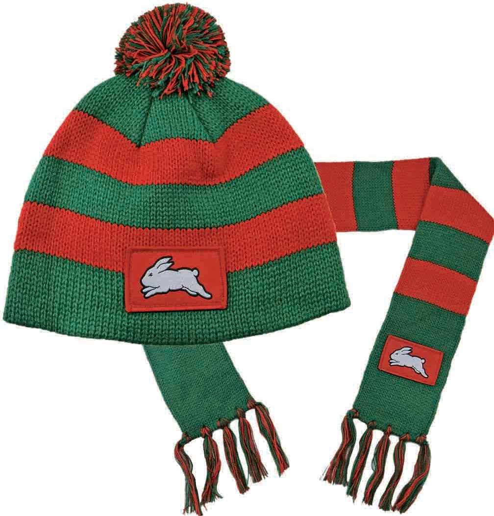 South Sydney Rabbitohs NRL Baby Beanie and Scarf Combo