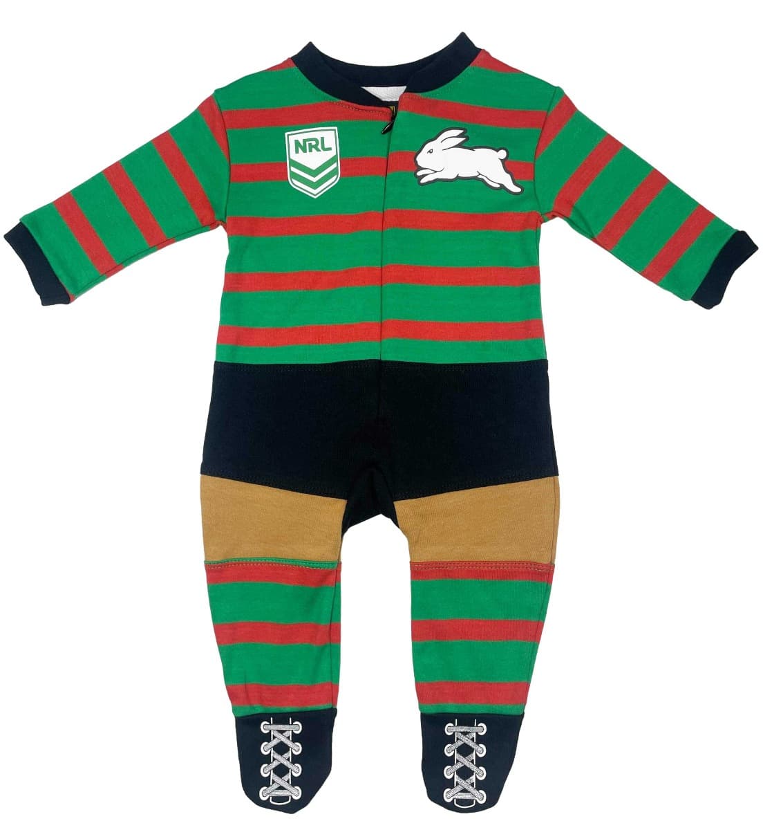 South Sydney Rabbitohs NRL Infant Zip Footysuit