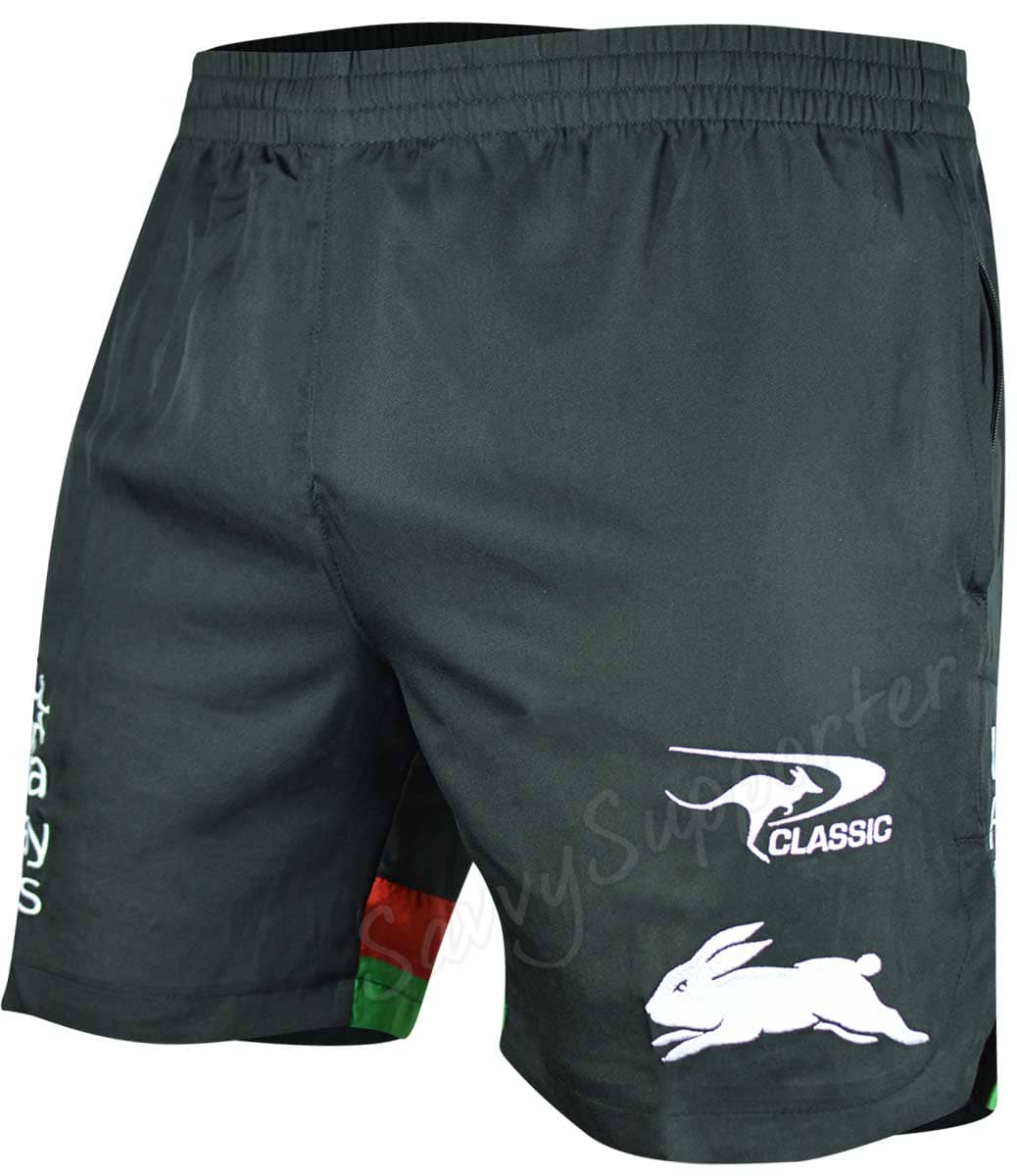 South Sydney Rabbitohs NRL Gym Training Shorts with Zip Pockets South Sydney Rabbitohs NRL Gym Training Shorts with Zip Pockets