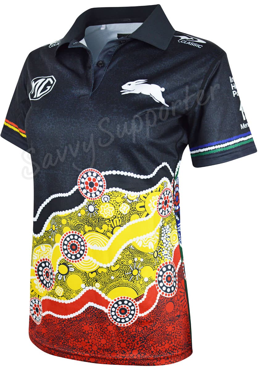 South Sydney Rabbitohs 2024 NRL Ladies Indigenous Polo Shirt