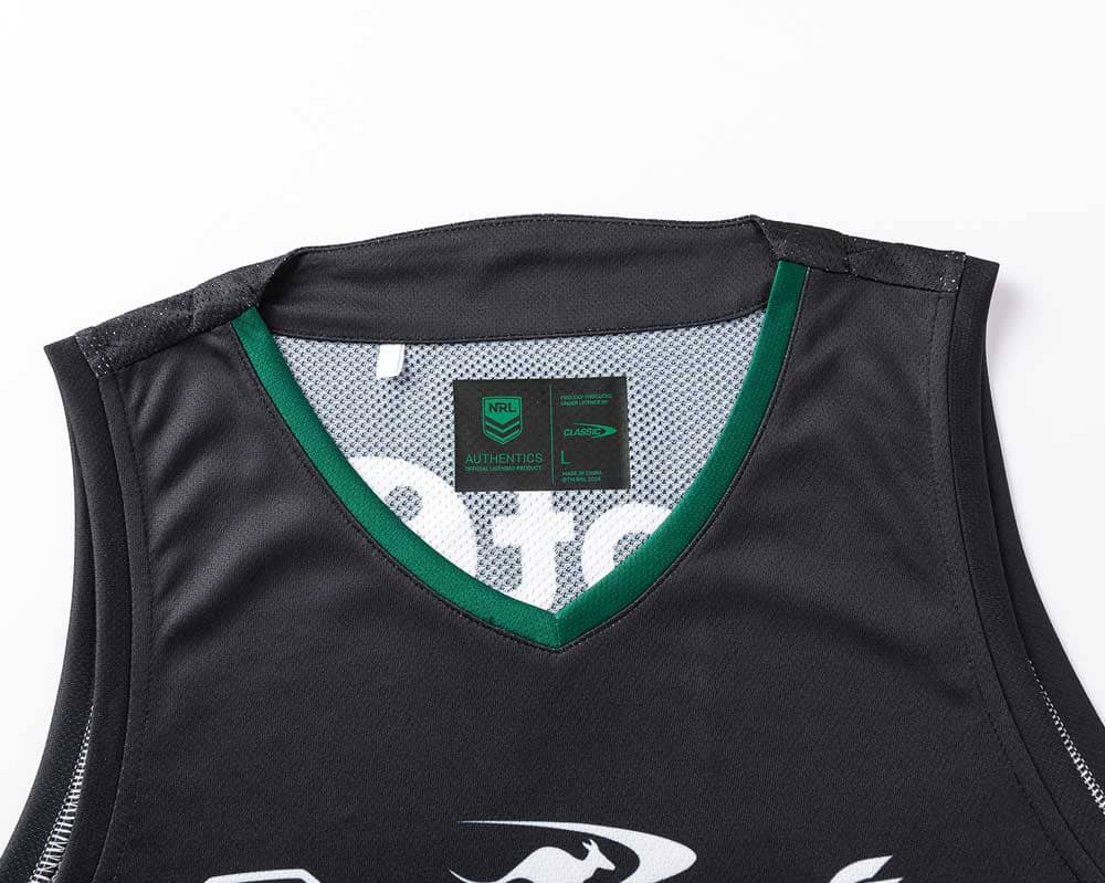 South Sydney Rabbitohs 2025 NRL Mens Black Training Singlet
