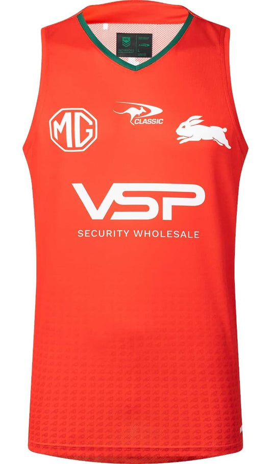 South Sydney Rabbitohs 2025 NRL Mens Red Training Singlet South Sydney Rabbitohs 2025 NRL Mens Red Training Singlet