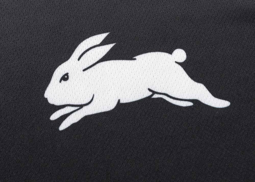 South Sydney Rabbitohs 2025 NRL Kids Black Training Shirt