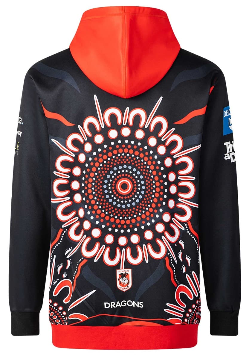 St George Dragons 2025 NRL Mens Indigenous Hoodie
