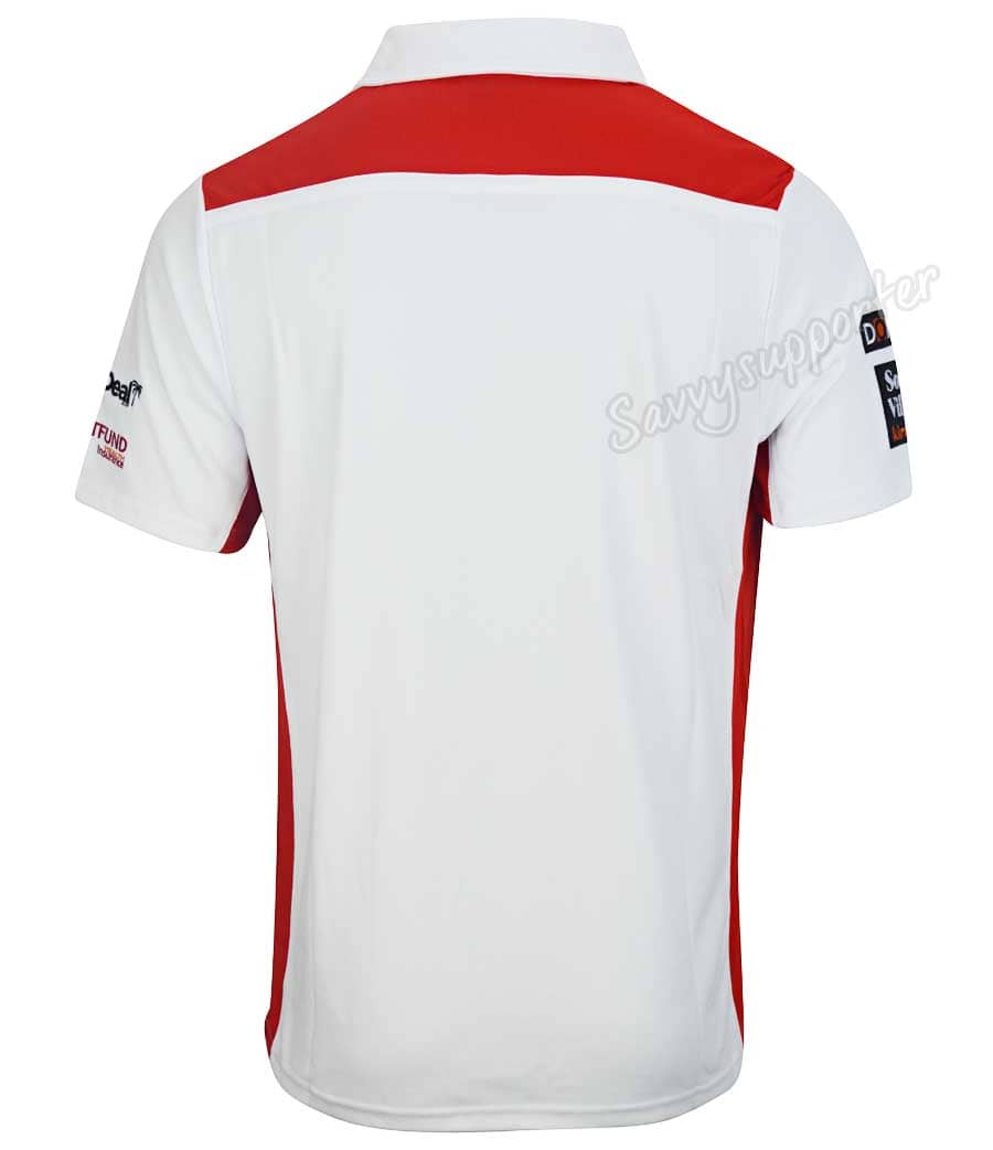 St George Dragons NRL Mens White Media Polo Shirt