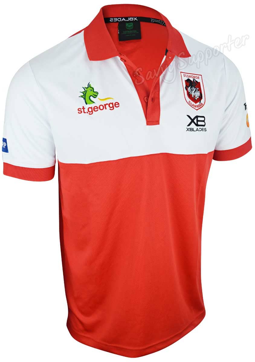 St George Dragons 2020 NRL Mens Media Polo Shirt