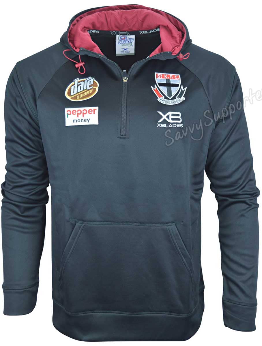 St Kilda Saints Mens AFL 1/4 Zip Hoodie