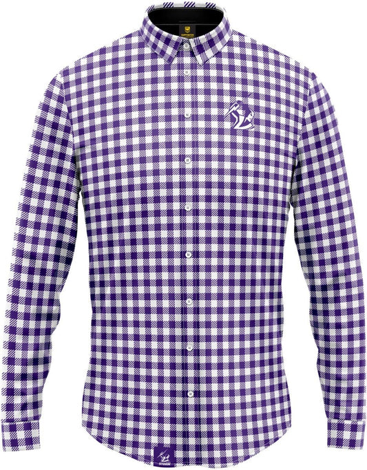 Melbourne Storm NRL Mens Dawson Business Shirt Melbourne Storm NRL Mens Dawson Business Shirt