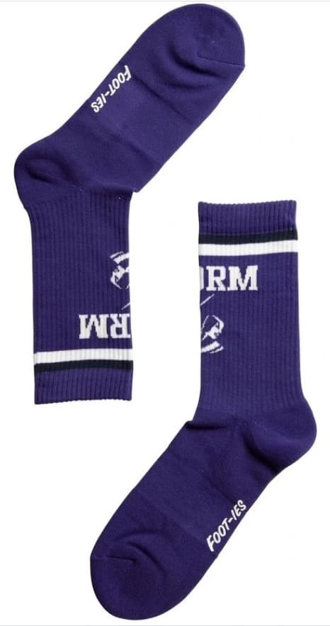Melbourne Storm NRL Mens Sport Crew Socks Purple 2 Pack