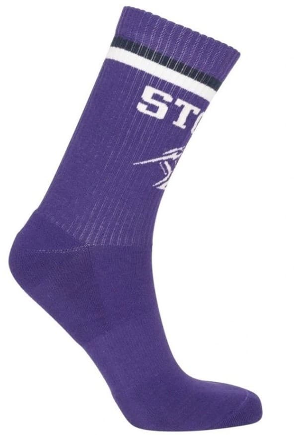 Melbourne Storm NRL Mens Sport Crew Socks Purple 2 Pack