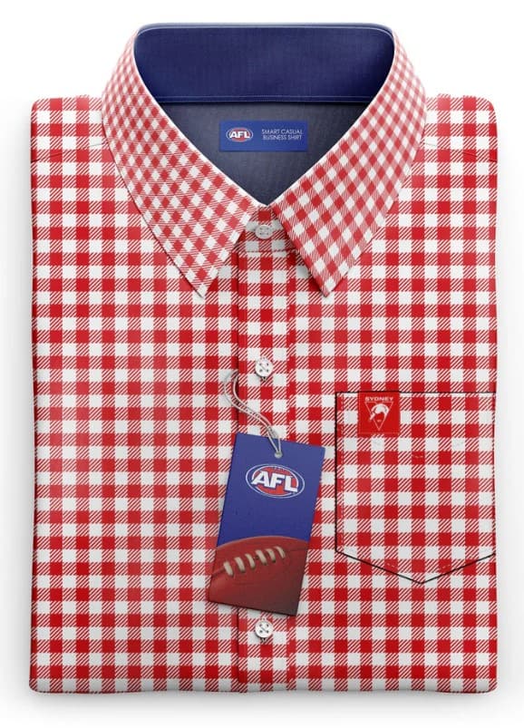 Sydney Swans 2024 AFL Mens Dawson Business Shirt