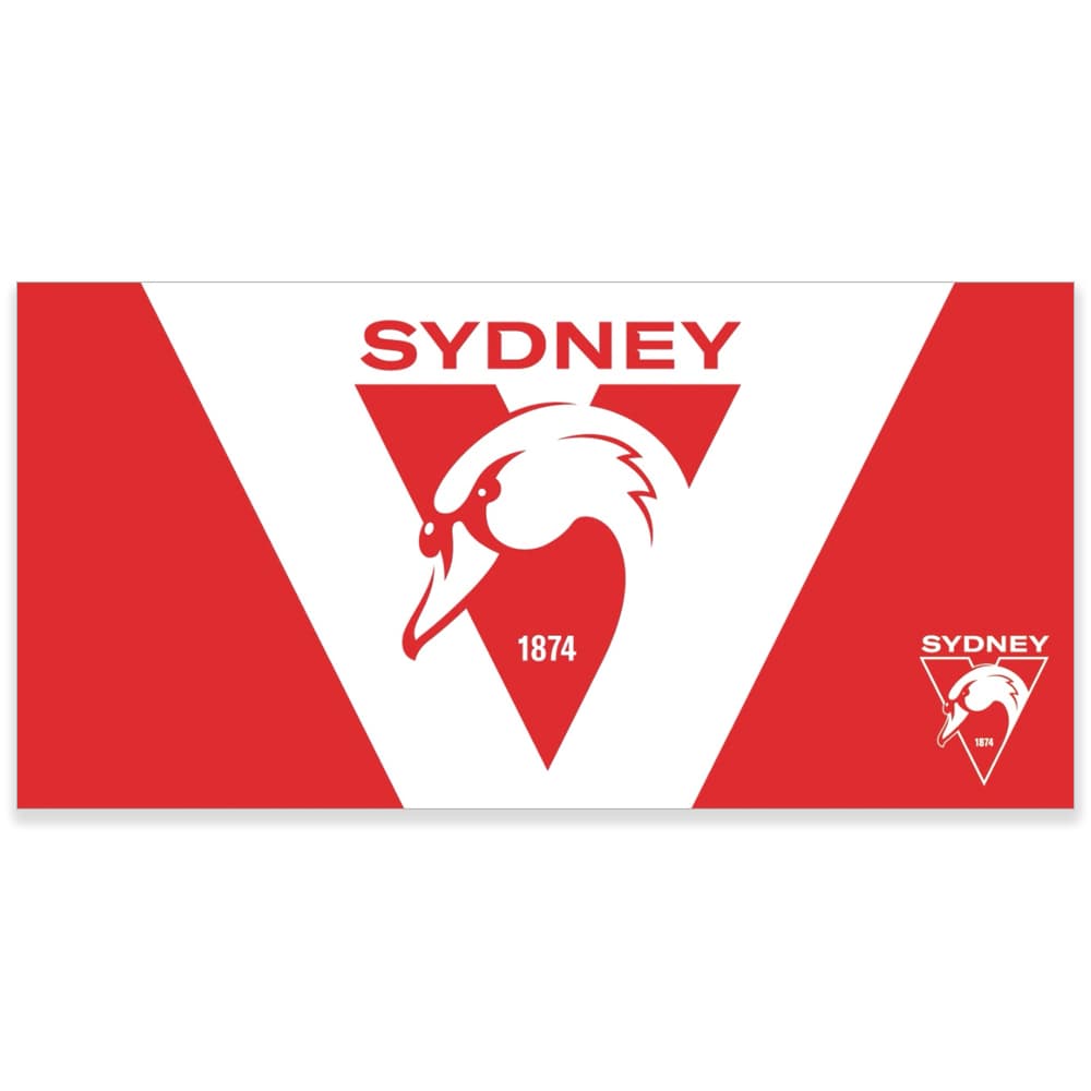 Sydney Swans AFL Team Giant Pole Flag 1800mm by 900mm