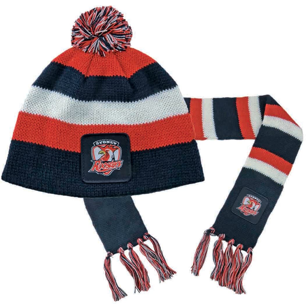 Sydney Roosters NRL Baby Beanie and Scarf Combo