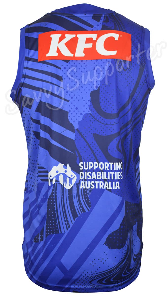 Canterbury Bulldogs 2025 NRL Mens Blue Training Singlet