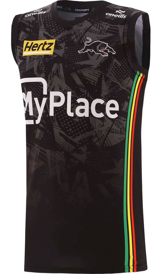 Penrith Panthers 2024 NRL Mens Black Training Singlet Penrith Panthers 2024 NRL Mens Black Training Singlet