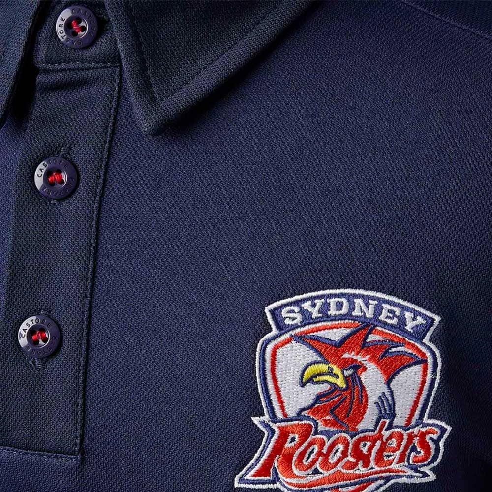Sydney Roosters NRL Mens Navy Media Polo Shirt