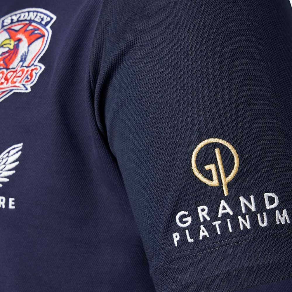 Sydney Roosters NRL Mens Navy Media Polo Shirt